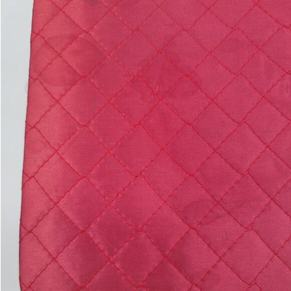 Vintage 50s Cochette Pink Fuchsia‎ Quilted Gloves Hanky Accessories Trinket Box - Picture 8 of 14